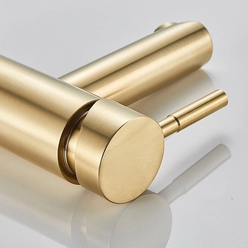 Torneira Dapper Dourada – Beleza e Durabilidade em Aço Inox
