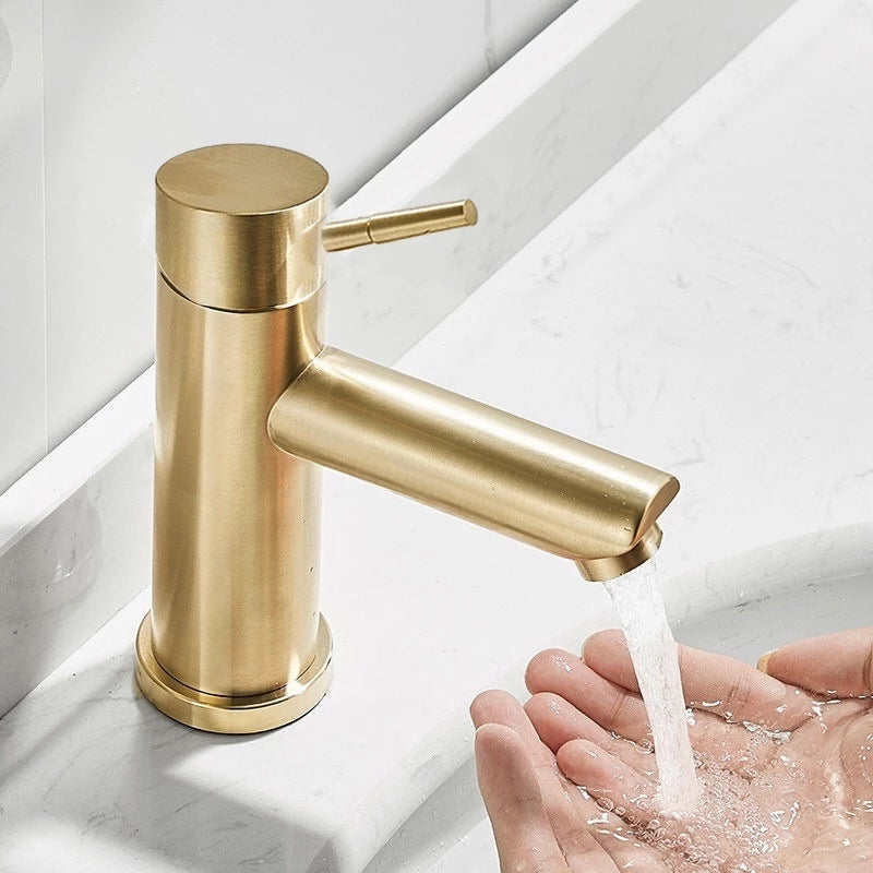 Torneira Dapper Dourada – Beleza e Durabilidade em Aço Inox