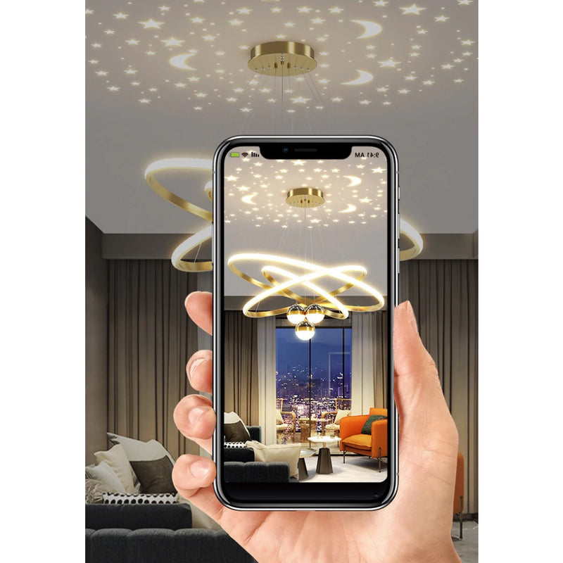 Lustre Árabe-Transforme Seu Ambiente com Estrelas no Teto