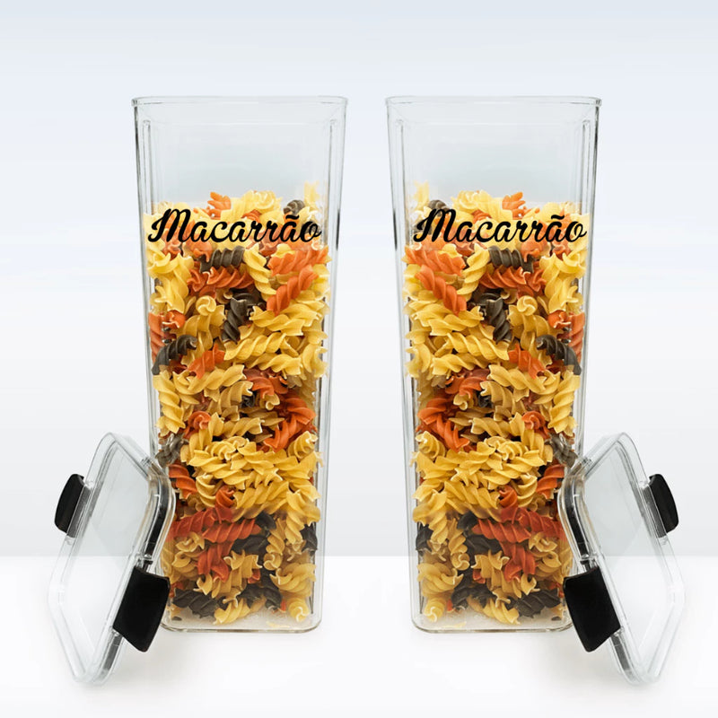 Kit Dapper com 8 Potes para Alimentos - Armazenamento Seguro e Durável