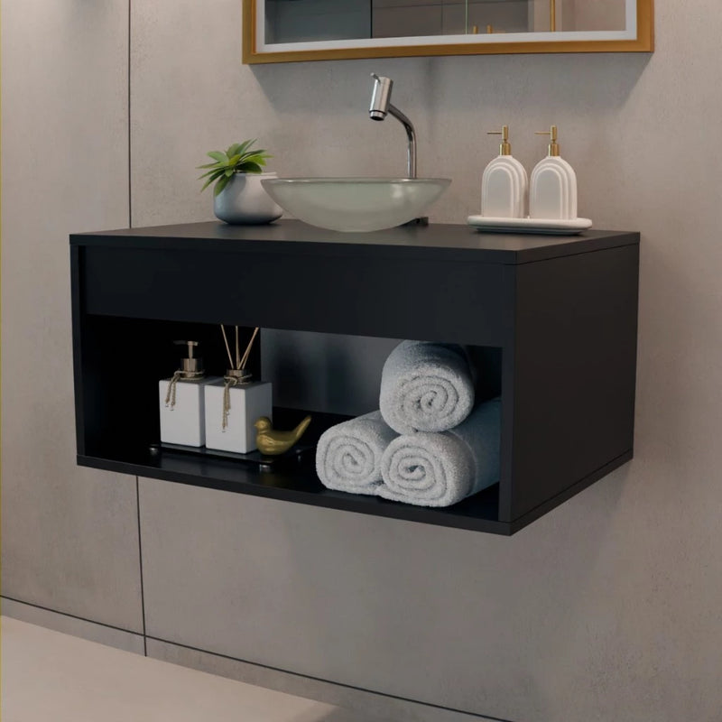 Balcão Suspenso para Banheiro Dapper – Design Moderno e Funcional