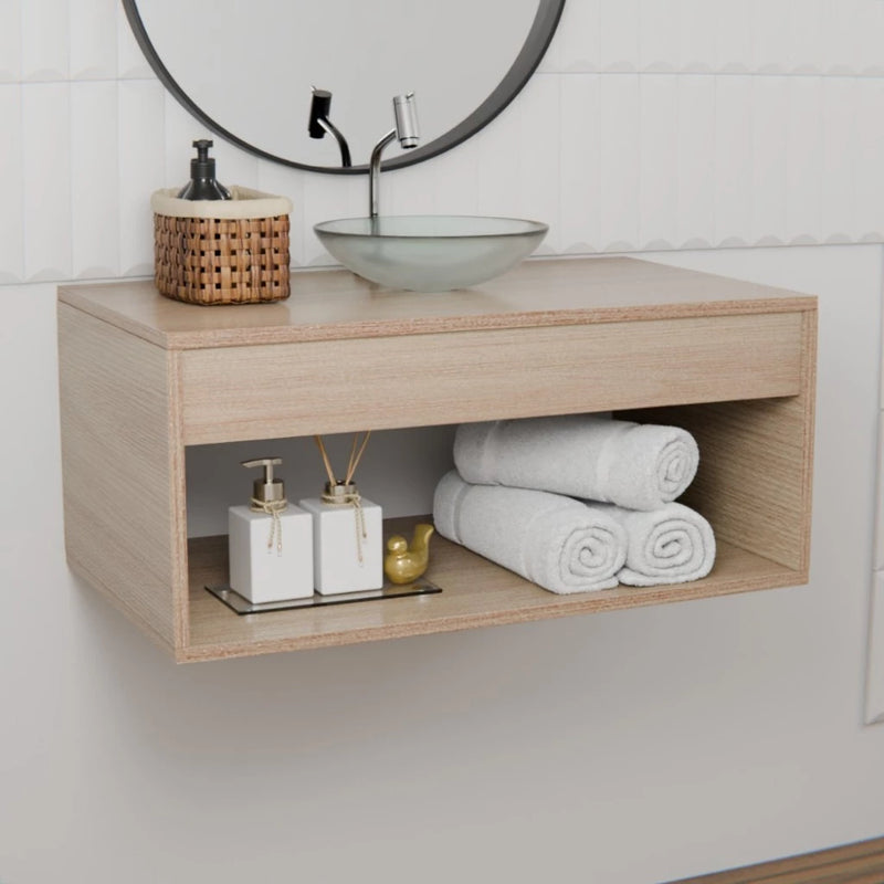 Balcão Suspenso para Banheiro Dapper – Design Moderno e Funcional