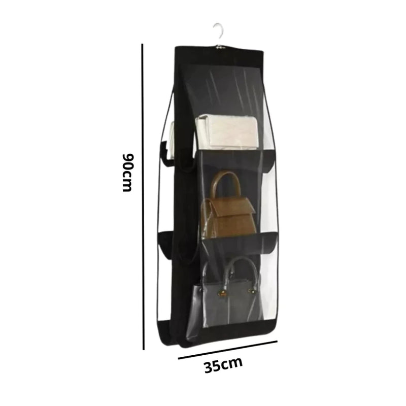 Suporte de Bolsas com Cabide Dapper - Organização Prática para Seu Guarda-Roupas