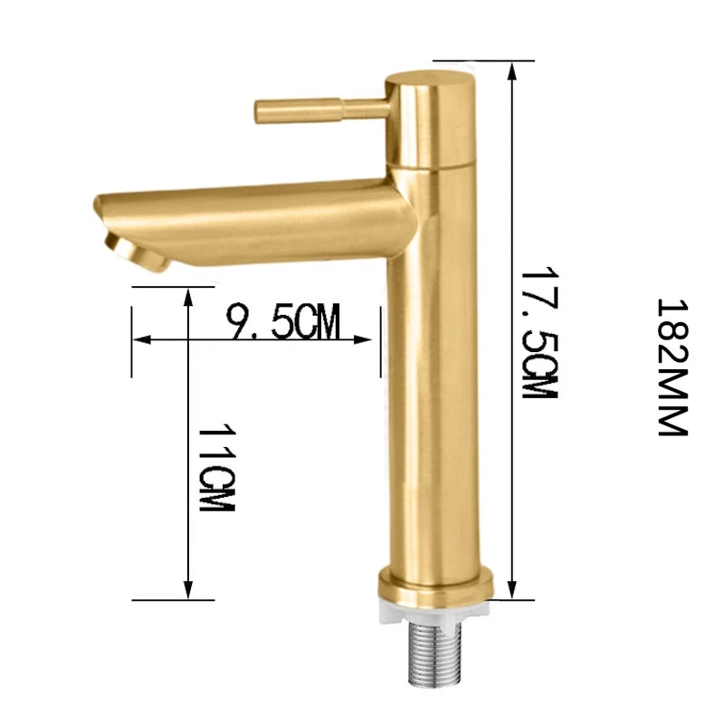 Torneira Dapper Dourada – Beleza e Durabilidade em Aço Inox