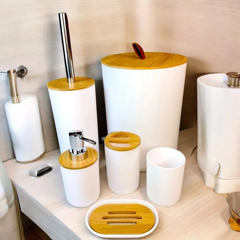 Conjunto de Higiene para Banheiro Dapper – Organização e Sofisticação em Cada Detalhe