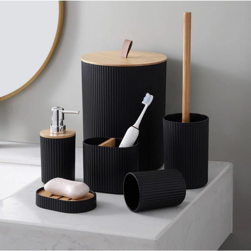 Conjunto de Higiene para Banheiro Dapper – Organização e Sofisticação em Cada Detalhe