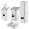 Kit Premium para Banheiro Dapper - Porta Sabonete, Sabão Líquido e Escova de Dentes